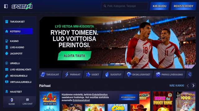 Sportaza casino screenshot